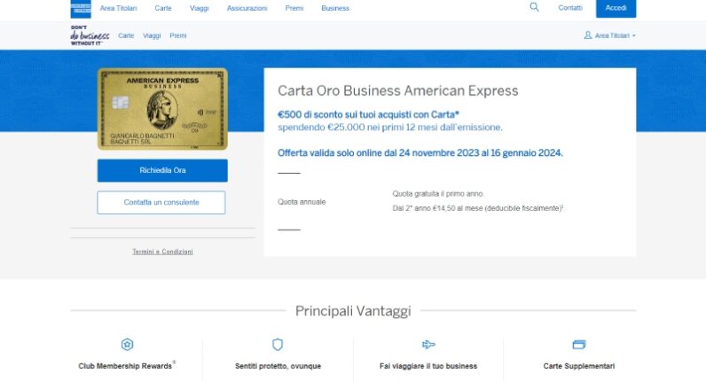 Come richiedere la Carta American Express