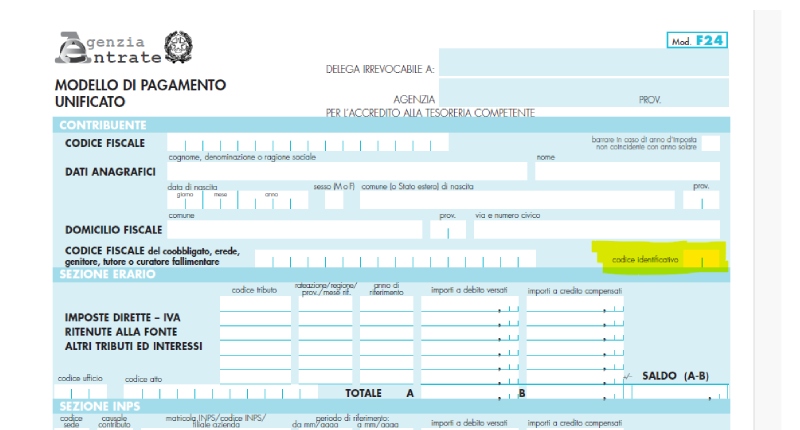 Codice identificativo cos e