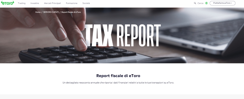 report fiscale etoro